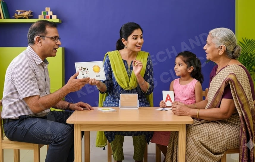 Children and adults receiving speech therapy