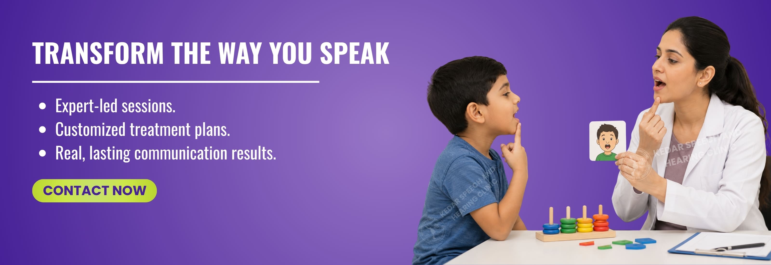 Speech Therapy Services at Kedar Speech and Hearing Clinic